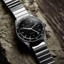 Sternglas MARUS 42mm Automatic Dive Watch S02-MA03-ME03, Black-Silver Dial, Sapphire Crystal, Stainless Steel Bracelet, 20 ATM Water Resistant