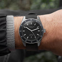 Sternglas MARUS 42mm Automatic Dive Watch S02-MA03-KA01, Black-Silver Dial, Sapphire Crystal, Rubber Strap, 20 ATM Water Resistant