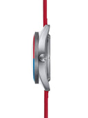 Sternglas Marus Sport 42mm Watch S02-MAS11-SP02, Anthracite Silver Dial, Sapphire Crystal, Sport Red Strap, 20 ATM Water Resistant