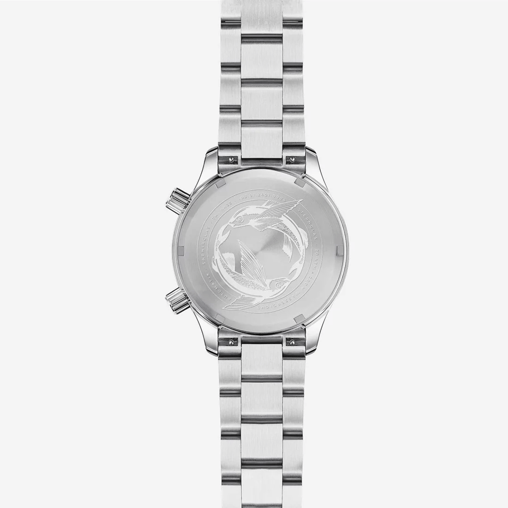 Sternglas MERION 42mm Automatic Watch S02-ME08-SET, Green-Orange Dial, Sapphire Crystal, Metal & Rubber Straps, 20 ATM Water Resistant