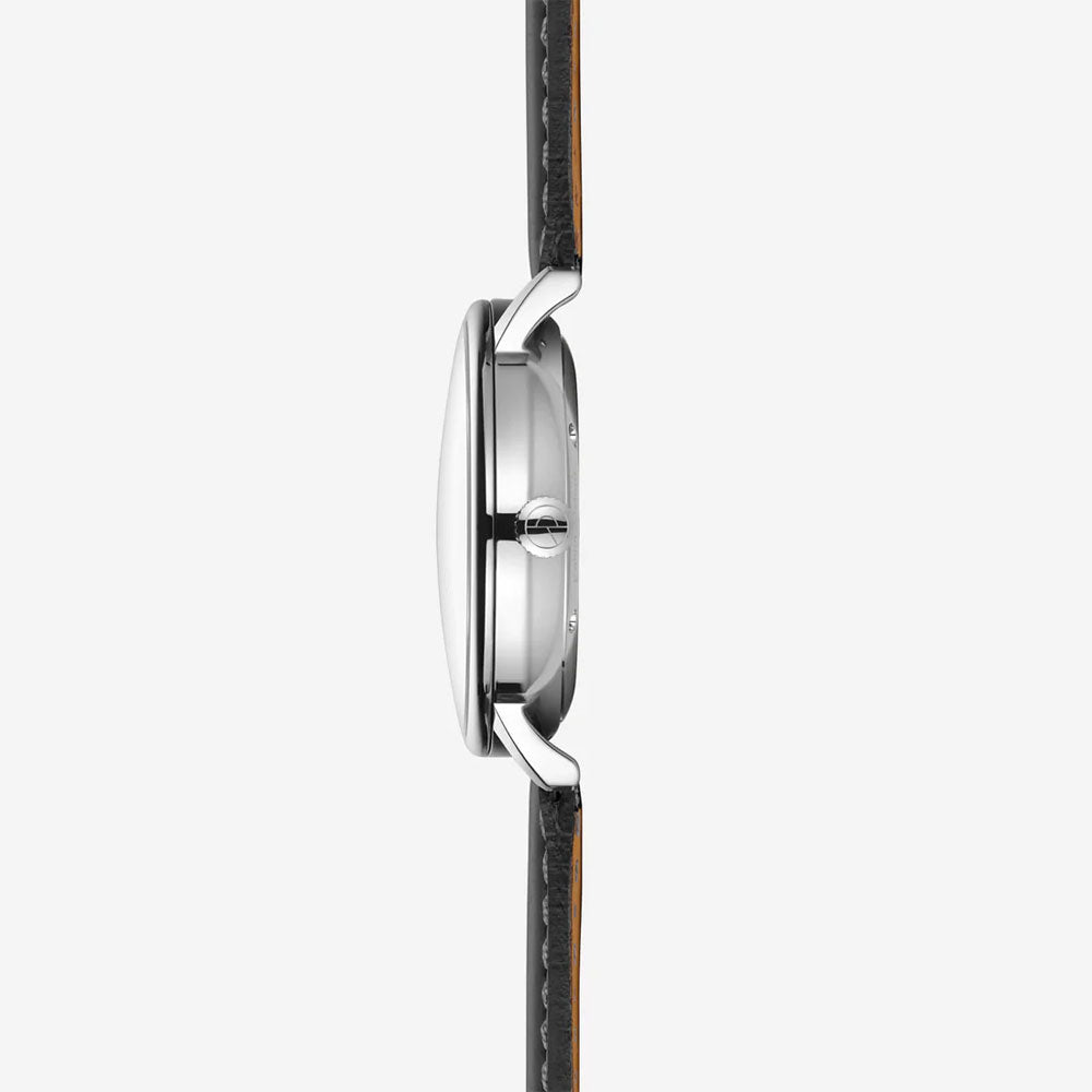 Sternglas NAOS AUTOMATIK Pro Oxford 38mm Automatic Watch S02-NAO26-BR02, Silver Dial, Sapphire Crystal, Bridle Black Leather Strap, 5 ATM Water Resistant