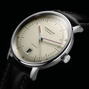 Sternglas NAOS AUTOMATIK Pro Oxford 38mm Automatic Watch S02-NAO26-BR02, Silver Dial, Sapphire Crystal, Bridle Black Leather Strap, 5 ATM Water Resistant