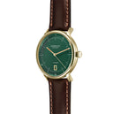 Sternglas NAOS AUTOMATIK Edition CAMBRIDGE 38mm Automatic Watch S02-NAC22-BR01, British Racing Green Dial, Sapphire Crystal, Bridle Dark Brown Leather Strap, 5 ATM Water Resistant