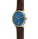Sternglas NAOS AUTOMATIK Edition CAMBRIDGE 38mm Automatic Watch S02-NAC07-BR01, Royal Blue Dial, Sapphire Crystal, Bridle Dark Brown Leather Strap, 5 ATM Water Resistant