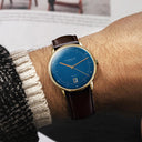 Sternglas NAOS AUTOMATIK Edition CAMBRIDGE 38mm Automatic Watch S02-NAC07-BR01, Royal Blue Dial, Sapphire Crystal, Bridle Dark Brown Leather Strap, 5 ATM Water Resistant