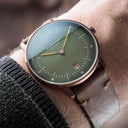 Sternglas NAOS EDITION BRONZE 38mm Automatic Watch S01-NAR19-VI17, Reed Green Dial, Sapphire Crystal, Vintage Mocha Leather Strap, 5 ATM Water Resistant