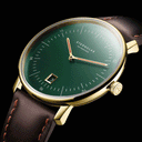 Sternglas NAOS Edition Cambridge 38mm Watch S01-NAC22-BR01, British Racing Green Dial, Sapphire Crystal, Bridle Dark Brown Leather Strap, 5 ATM Water Resistant