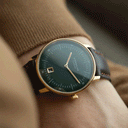 Sternglas NAOS Edition Cambridge 38mm Watch S01-NAC22-BR01, British Racing Green Dial, Sapphire Crystal, Bridle Dark Brown Leather Strap, 5 ATM Water Resistant