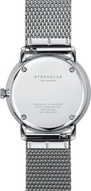 Sternglas Naos 38mm Quartz Watch S01-NA01-MI04, White Silver Dial, Sapphire Crystal, Premium Silver Milanese Strap, 5 ATM Water Resistant