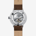 Sternglas NAOS XL 42mm Automatic Watch S02-NX01-PR04, White Dial, Sapphire Crystal, Premium Dark Brown Leather Strap, 5 ATM Water Resistant