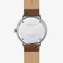 Sternglas NAOS XL 42mm Quartz Watch S01-NX01-PR04, White Dial, Sapphire Crystal, Premium Dark Brown Leather Strap, 5 ATM Water Resistant