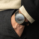 Sternglas SEDIUS 40mm Quartz Watch S01-SD04-HE03, Black-Anthracite Dial, Sapphire Crystal, Heritage Black Leather Strap, 5 ATM Water Resistant