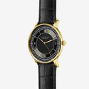 Sternglas SEDIUS 40mm Quartz Watch S01-SD04-HE03, Black-Anthracite Dial, Sapphire Crystal, Heritage Black Leather Strap, 5 ATM Water Resistant
