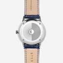 Sternglas SEDIUS 40mm Quartz Watch S01-SD01-HE02, White-Silver Dial, Sapphire Crystal, Heritage Dark Blue Leather Strap, 5 ATM Water Resistant