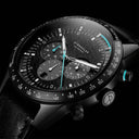Sternglas TACHYMETER Edition Meteor 42mm Quartz Watch S01-TYM05-MO08, Black Dial, Sapphire Crystal, Modena Black Leather Strap, 5 ATM Water Resistant