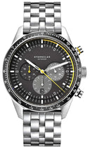 Sternglas TACHYMETER 42mm Watch S01-TY03-ME13, Black Dial, Sapphire Crystal, Stainless Steel Bracelet, 5 ATM Water Resistant