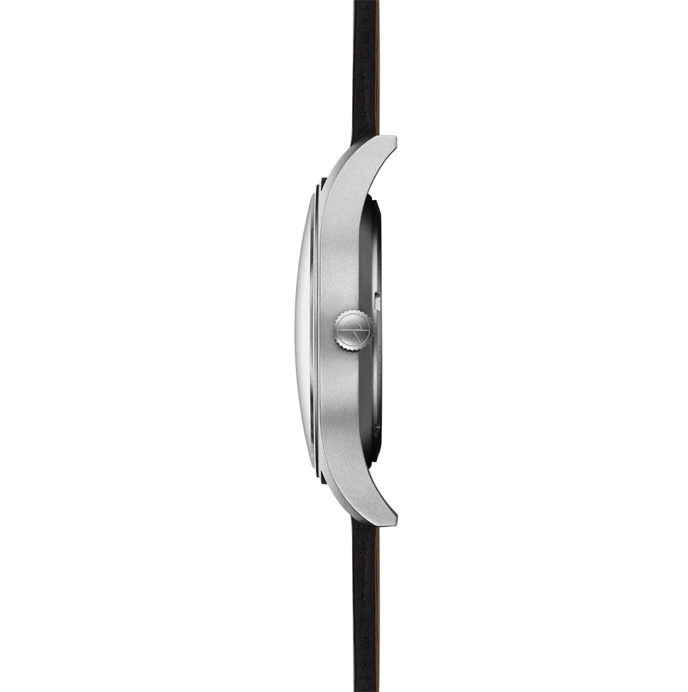 Sternglas Taiga GMT 42mm Watch S01-TA11-VI18, Anthracite Silver Dial, Sapphire Crystal, Vintage NATO Green Leather Strap, 10 ATM Water Resistant