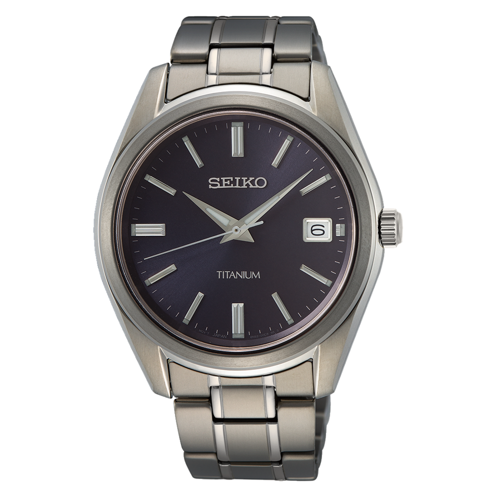 Seiko Titanium SUR373P1 – 40mm Quartz Watch, Sapphire Crystal, LumiBrite Hands, Three-Fold Clasp, 10 Bar Water Resistance