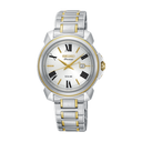 Seiko Premier Ladies' Two-Tone Solar Watch SUT346P1 – Japanese Made 31.5mm Solar-Powered Watch, Sapphire Crystal, Stainless Steel, 100M Water Resistance