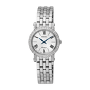 Seiko Premier Ladies' Diamond Watch SWR023P1 – Japanese Made 24.4mm Quartz Watch, Sapphire Crystal, Diamond Accents, Stainless Steel, Splash Resistant