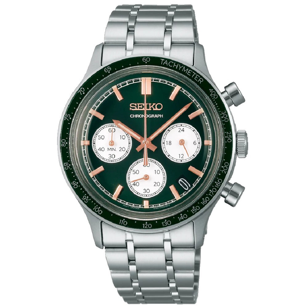 Seiko Essentials Chronograph 38.7mm Quartz Mens Watch SSB481P1