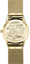 Sternglas BERLIN 38mm Quartz Watch S01-BE14-MI08, Sepia Gold Dial, Sapphire Crystal, Milanaise Gold Mesh Strap, 5 ATM Water Resistant