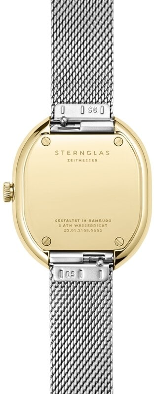 Sternglas ELUISA 33mm Quartz Watch S01-EL20-MI10, Silver Dial, Sapphire Crystal, Milanaise Silver Mesh Strap, 5 ATM Water Resistant