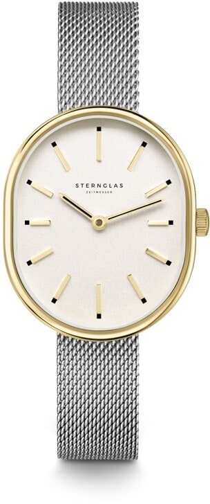Sternglas ELUISA 33mm Quartz Watch S01-EL20-MI10, Silver Dial, Sapphire Crystal, Milanaise Silver Mesh Strap, 5 ATM Water Resistant