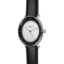 Sternglas HAMBURG EDITION BAUHAUS 42mm Quartz Watch S01-HHB10-EB02, Silver-Graphite Dial, Sapphire Crystal, Black Leather Strap, 5 ATM Water Resistant