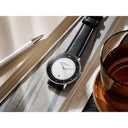 Sternglas HAMBURG EDITION BAUHAUS 42mm Quartz Watch S01-HHB10-EB02, Silver-Graphite Dial, Sapphire Crystal, Black Leather Strap, 5 ATM Water Resistant