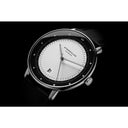 Sternglas HAMBURG EDITION BAUHAUS 42mm Quartz Watch S01-HHB10-EB02, Silver-Graphite Dial, Sapphire Crystal, Black Leather Strap, 5 ATM Water Resistant