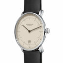 Sternglas NAOS 38mm Quartz Watch S01-NA38-PR07, Light Brown Dial, Sapphire Crystal, Premium Black Leather Strap, 5 ATM Water Resistant