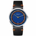Sternglas NAOS EDITION KÜSTE 38mm Watch S01-NAK06-EB05, Blue-Orange Dial, Sapphire Crystal, Black-Orange Leather Strap, 5 ATM Water Resistant
