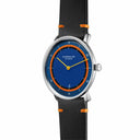 Sternglas NAOS EDITION KÜSTE 38mm Watch S01-NAK06-EB05, Blue-Orange Dial, Sapphire Crystal, Black-Orange Leather Strap, 5 ATM Water Resistant