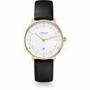 Sternglas Naos XS 33mm Quartz Watch S01-ND02-KL08, White Gold Dial, Sapphire Crystal, Premium Black Leather Strap, 5 ATM Water Resistant