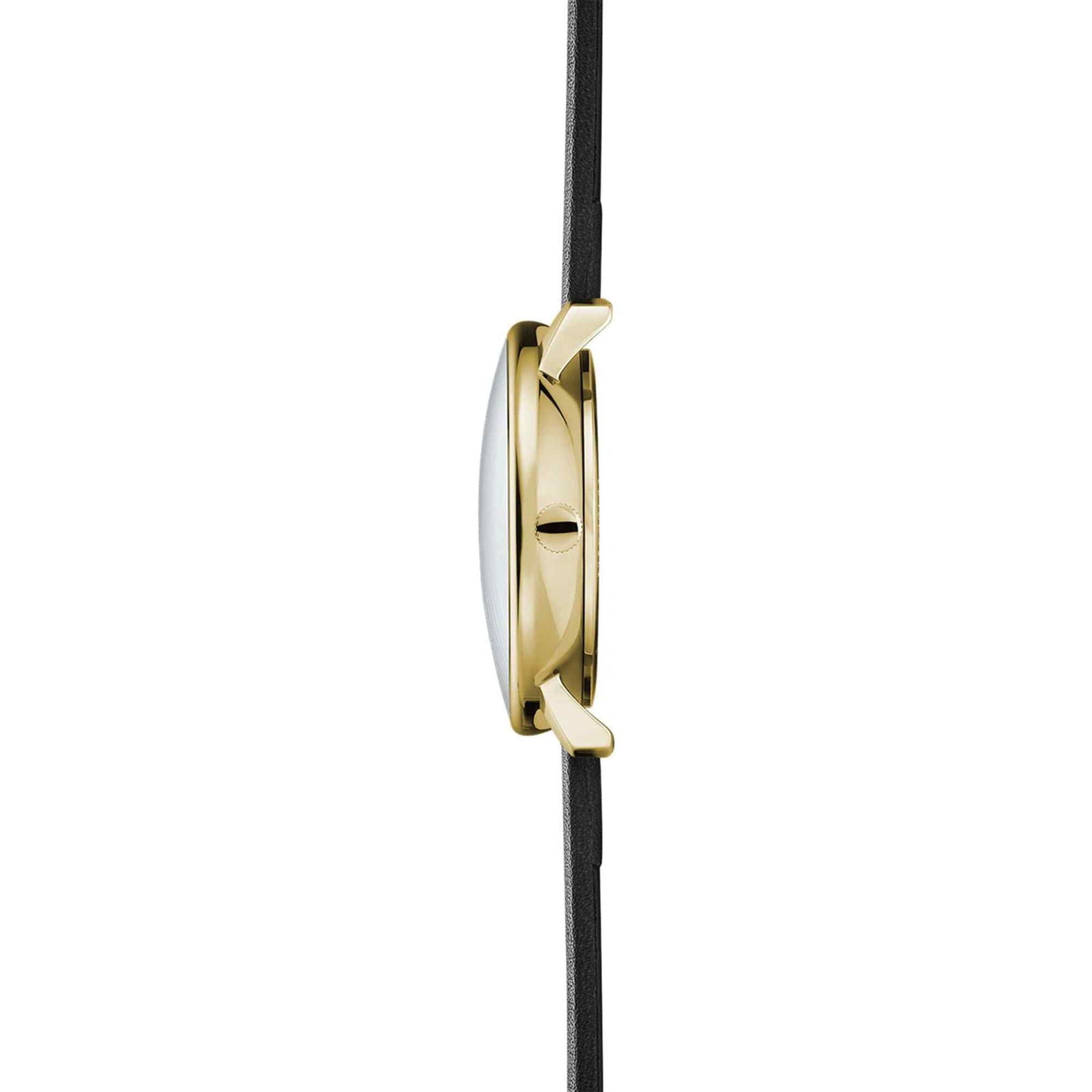 Sternglas Naos XS 33mm Quartz Watch S01-ND02-KL08, White Gold Dial, Sapphire Crystal, Premium Black Leather Strap, 5 ATM Water Resistant