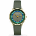 Sternglas NAOS XS Edition Argo 33mm Quartz Watch S01-NDA22-KL09, Satin Dark Green Dial, Sapphire Crystal, Klassik Sage Green Leather Strap, 5 ATM Water Resistant