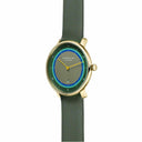 Sternglas NAOS XS Edition Argo 33mm Quartz Watch S01-NDA22-KL09, Satin Dark Green Dial, Sapphire Crystal, Klassik Sage Green Leather Strap, 5 ATM Water Resistant