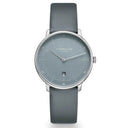 Sternglas NAOS XS EDITION FLORA 33mm Quartz Watch S01-NDF17-KL10, Ice Blue Silver Dial, Sapphire Crystal, Classic Blue Leather Strap, 5 ATM Water Resistant