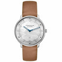 Sternglas NAOS XS Edition Mother of Pearl 33mm Watch S01-NDP01-KL04, White Mother of Pearl Dial, Sapphire Crystal, Camel Brown Leather Strap, 5 ATM Water Resistant
