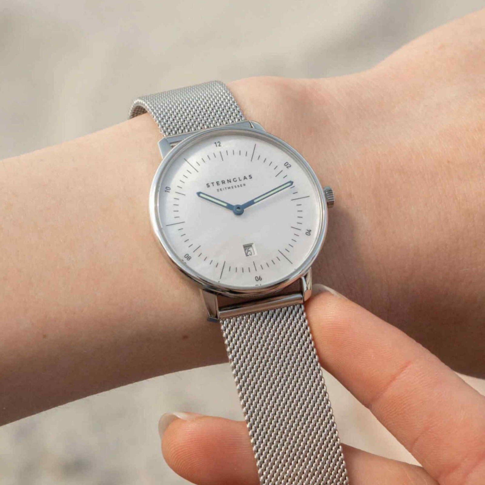 Sternglas Naos XS Edition Mother of Pearl 33mm Ronda 784 Quartz Ladies Watch