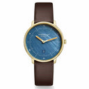 Sternglas Naos XS Edition 33mm Watch S01-NDP07-KL18, Blue Mother of Pearl Dial, Sapphire Crystal, Dark Brown Leather Strap, 5 ATM Water Resistant