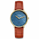 Sternglas Naos XS Edition 33mm Watch S01-NDP07-NB01, Blue Mother of Pearl Dial, Sapphire Crystal, Dark Brown Leather Strap, 5 ATM Water Resistant