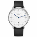 Sternglas NAOS XL 42mm Quartz Watch S01-NX01-PR07, White Dial, Sapphire Crystal, Premium Black Leather Strap, 5 ATM Water Resistant