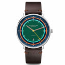 Sternglas HAMBURG AUTOMATIK Edition Argo 42mm Watch S02-HHA08-VI11, Green Dial, Sapphire Crystal, Vintage Mocha Leather Strap, 5 ATM Water Resistant
