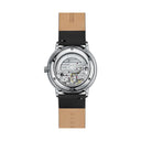 Sternglas Naos/A 38mm Automatic Watch S02-NA01-PR07, White Silver Dial, Sapphire Crystal, Premium Black Leather Strap, 5 ATM Water Resistant