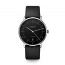 Sternglas Naos/A 38mm Automatic Watch S02-NA03-PR07, Black Silver Dial, Sapphire Crystal, Premium Black Leather Strap, 5 ATM Water Resistant