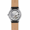 Sternglas Naos/A 38mm Automatic Watch S02-NA06-PR07, Sunburst Blue Silver Dial, Sapphire Crystal, Premium Black Leather Strap, 5 ATM Water Resistant