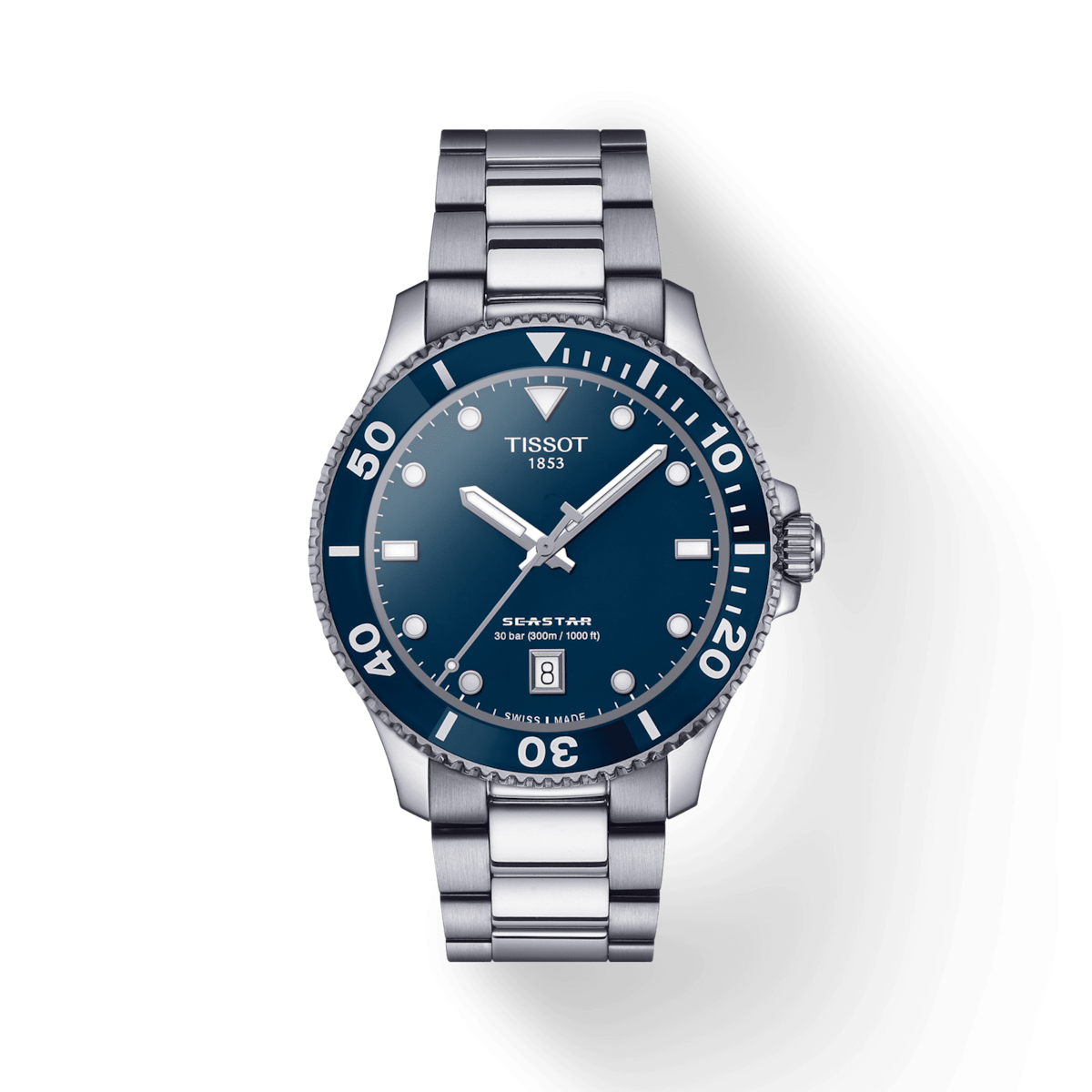 TISSOT Seastar 1000 40mm Blue Dial Steel Unisex Watch T120.410.11.041.00