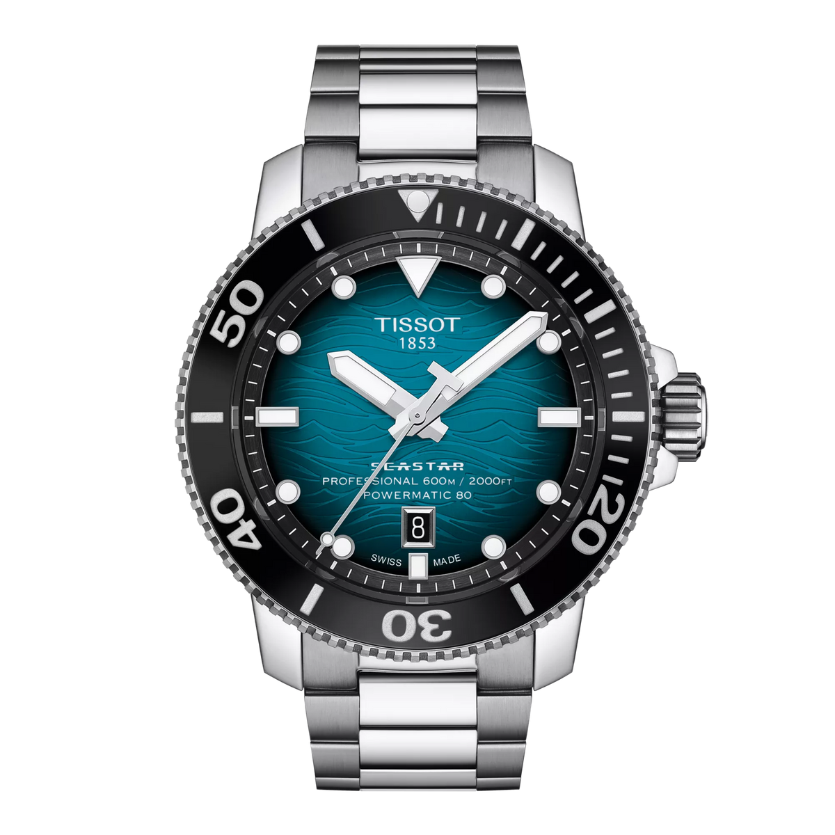Tissot Seastar 2000 Professional Powermatic 80 46mm Men's Graded Blue-Black Dial Watch T120.607.11.041.00